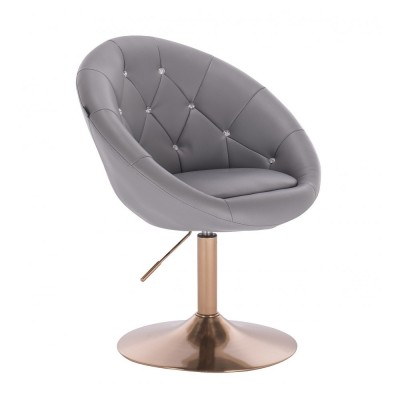 BOL CRISTAL  - Krzesło kosmetyczne szare na krzyżaku -Krzesła kosmetyczne- 