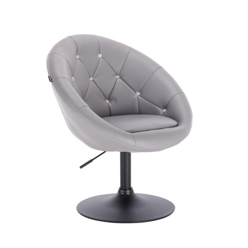 BOL CRISTAL  - Krzesło kosmetyczne szare na krzyżaku -Krzesła kosmetyczne- 