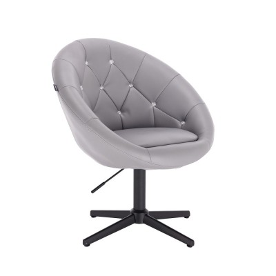 BOL CRISTAL  - Krzesło kosmetyczne szare na krzyżaku -Krzesła kosmetyczne- 