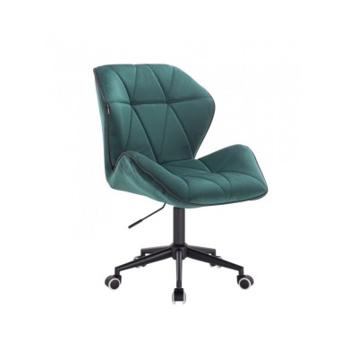 CRONO Krzesło kosmetyczne butelkowa zieleń - czarna podstawa kółka -Krzesła kosmetyczne- 