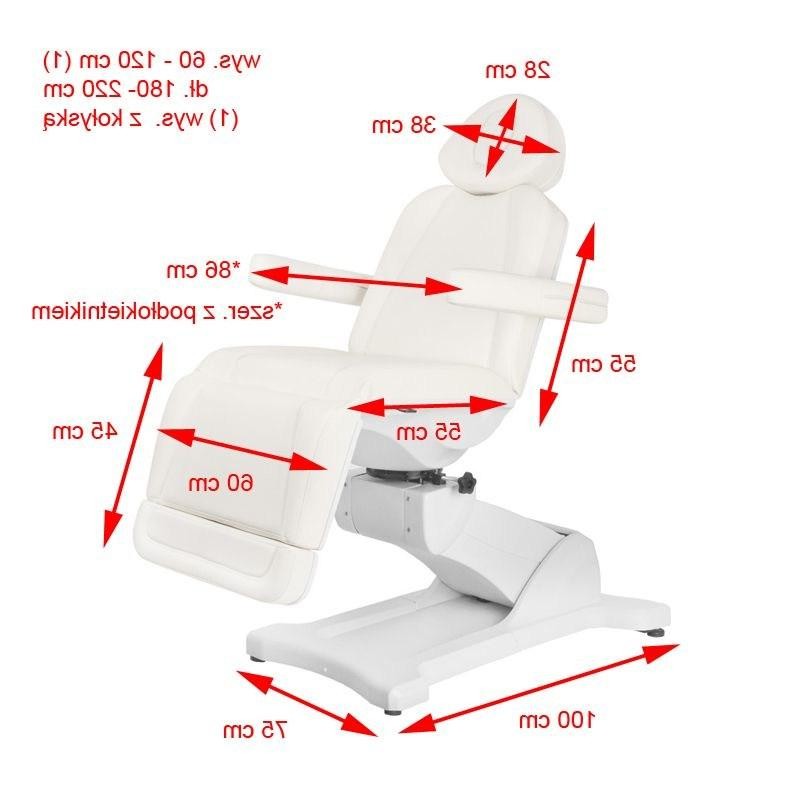 Biały elektryczny fotel do terapii urodowej
