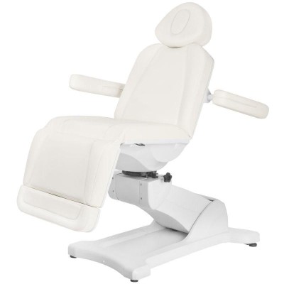 Biały elektryczny fotel do zabiegów kosmetycznych