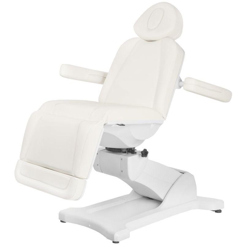 Biały elektryczny fotel do zabiegów kosmetycznych