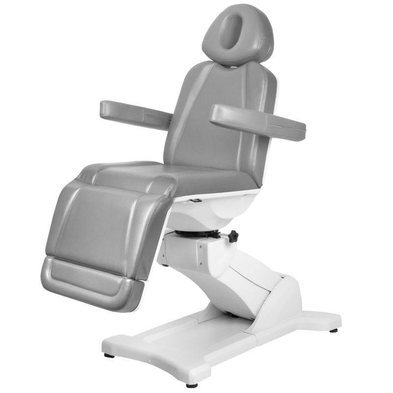 Szary elektryczny fotel do zabiegów kosmetycznych