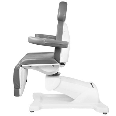 Szary elektryczny fotel do zabiegów kosmetycznych