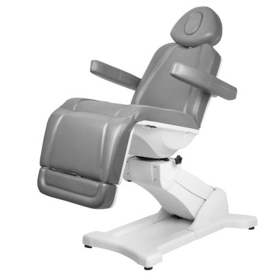 Szary elektryczny fotel do zabiegów kosmetycznych