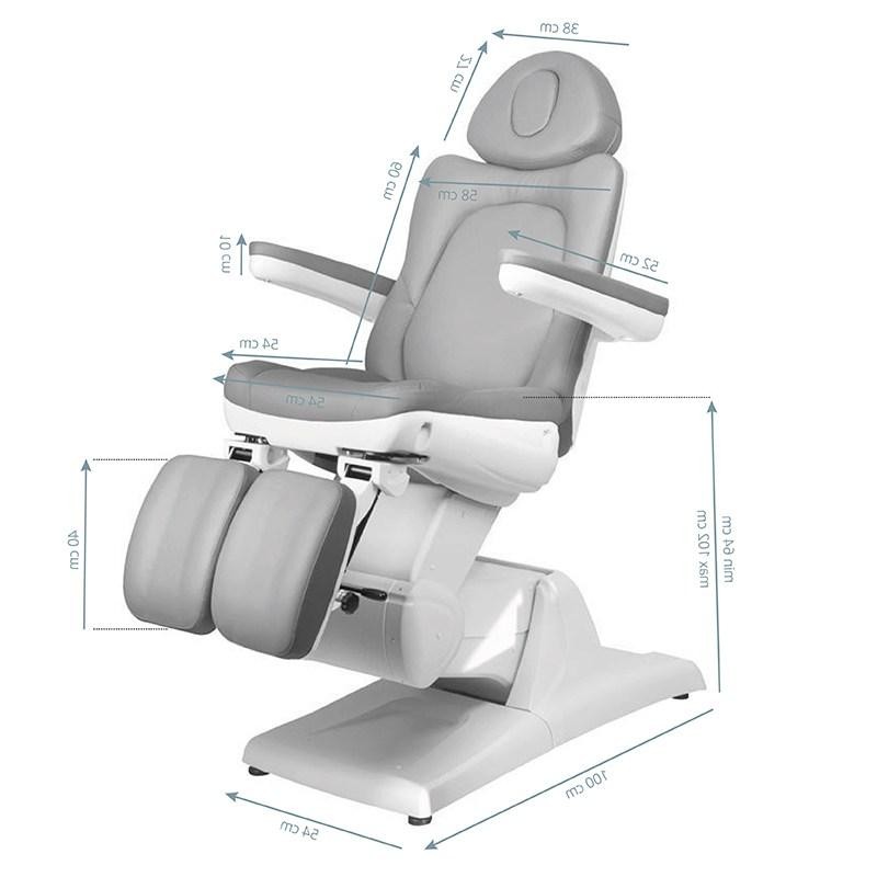 Fotel do pedicure elektryczny szary Zaffiro 870S