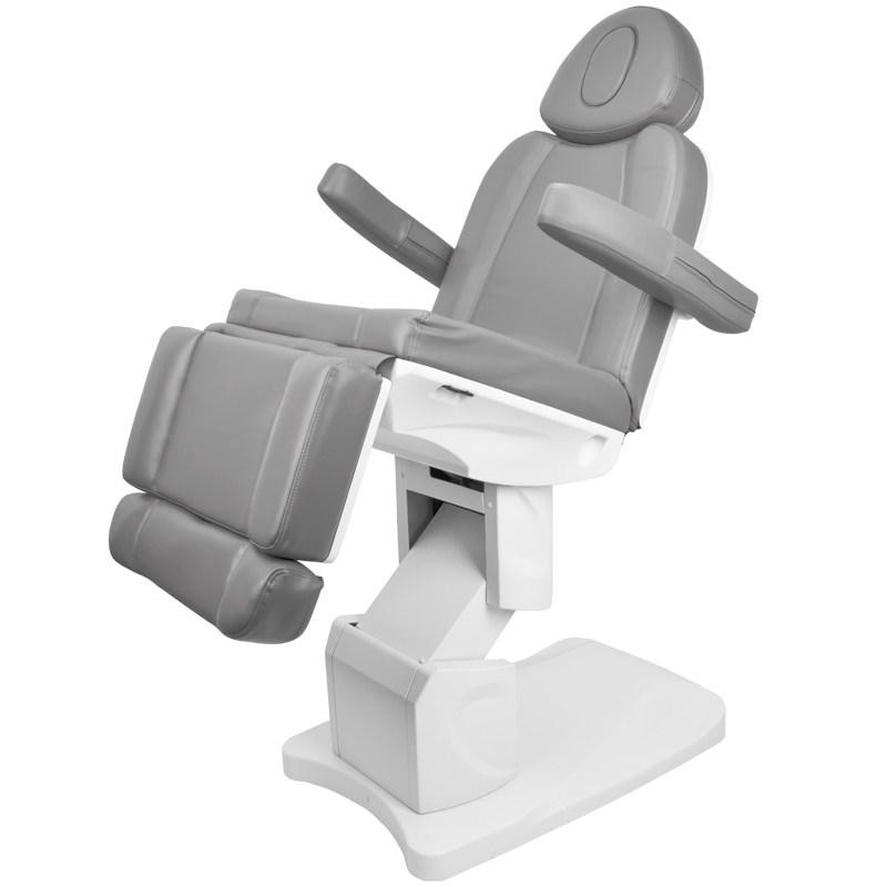 Szary elektryczny fotel do zabiegów kosmetycznych