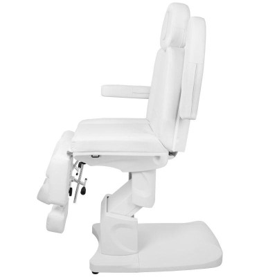 Biały elektryczny fotel do pedicure z silnikami