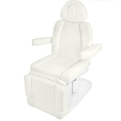 Biały elektryczny fotel do zabiegów kosmetycznych Azzurro