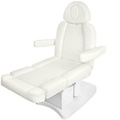 Biały elektryczny fotel do zabiegów kosmetycznych Azzurro