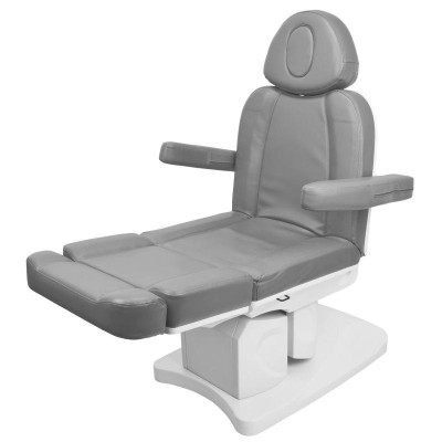 Szary elektryczny fotel do zabiegów kosmetycznych