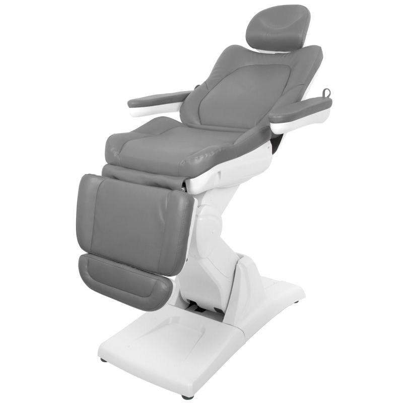 Szary elektryczny fotel do zabiegów kosmetycznych