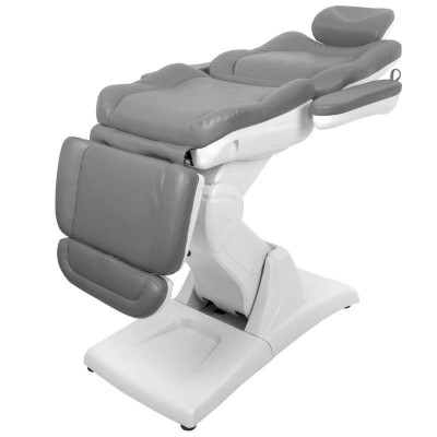 Szary elektryczny fotel do zabiegów kosmetycznych