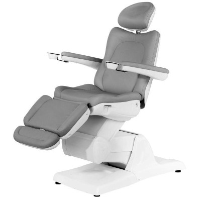 Szary elektryczny fotel do zabiegów kosmetycznych