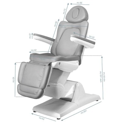 Szary elektryczny fotel do zabiegów kosmetycznych
