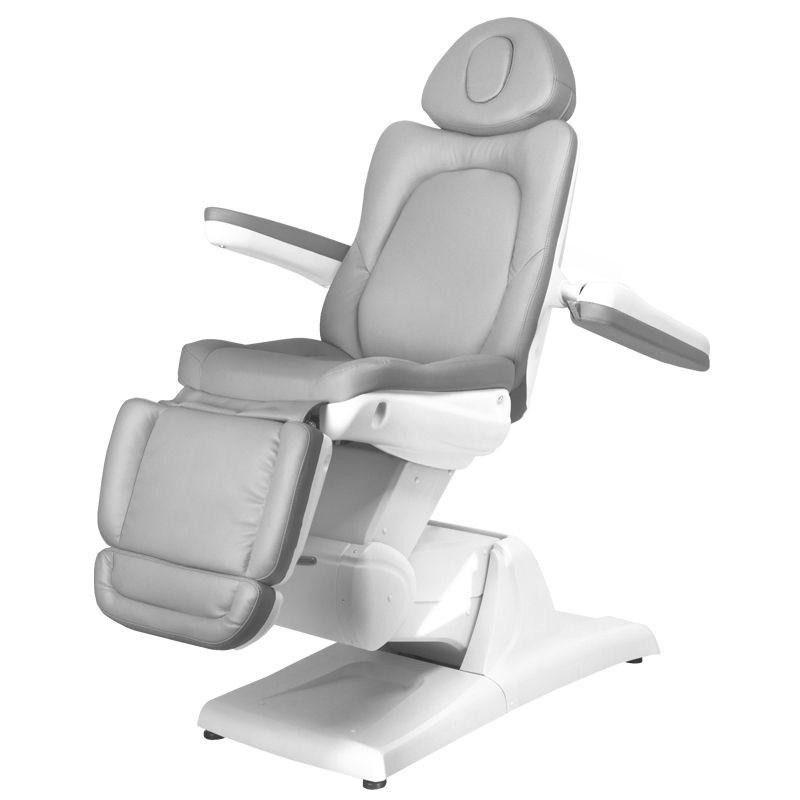 Szary elektryczny fotel do zabiegów kosmetycznych