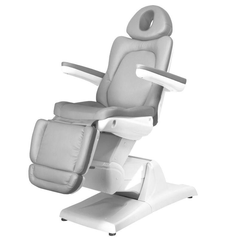 Szary elektryczny fotel do zabiegów kosmetycznych