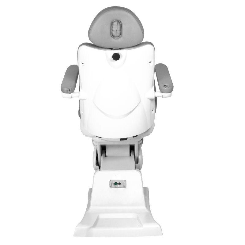 Szary elektryczny fotel do zabiegów kosmetycznych