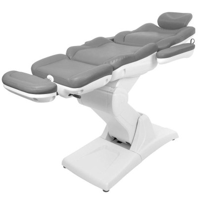 Szary elektryczny fotel do zabiegów kosmetycznych