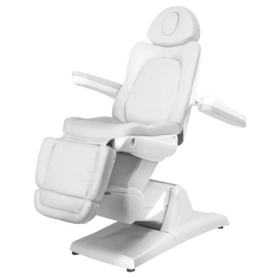Biały elektryczny fotel do zabiegów kosmetycznych