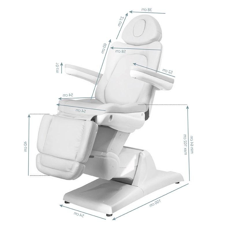 Biały elektryczny fotel do zabiegów kosmetycznych