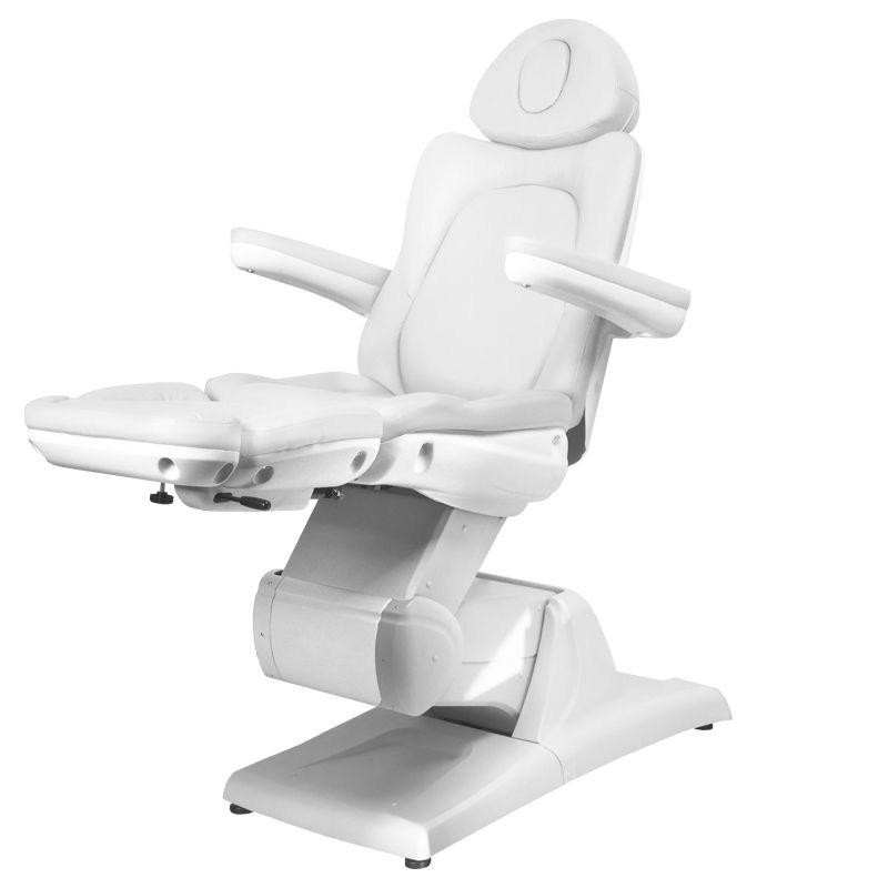 Biały elektryczny fotel do zabiegów kosmetycznych