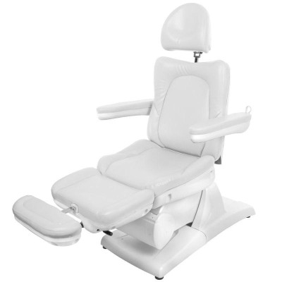 Biały elektryczny fotel do zabiegów kosmetycznych