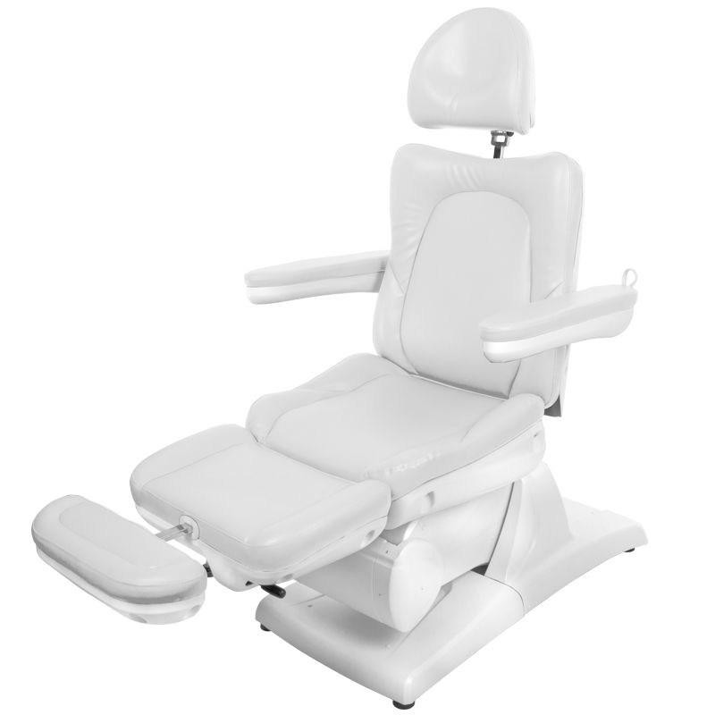 Biały elektryczny fotel do zabiegów kosmetycznych