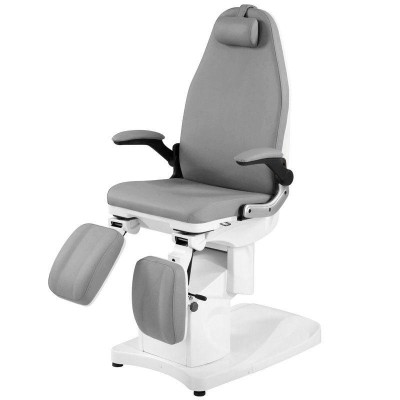 Szary elektryczny fotel podologiczny Zaffiro 709A