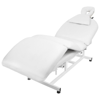 Biała elektryczna sofa do terapii masażu Zaffiro