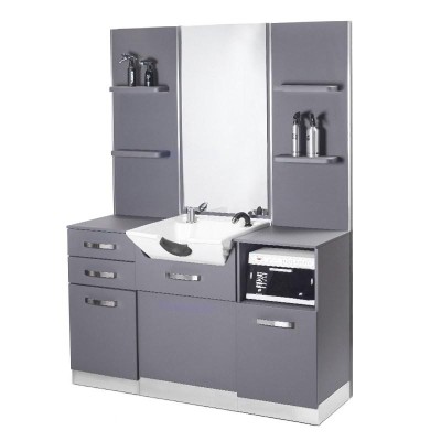 GABBIANO KONSOLA FRYZJERSKA Z UMYWALKĄ B085 SZARA -Konsole fryzjerskie- 