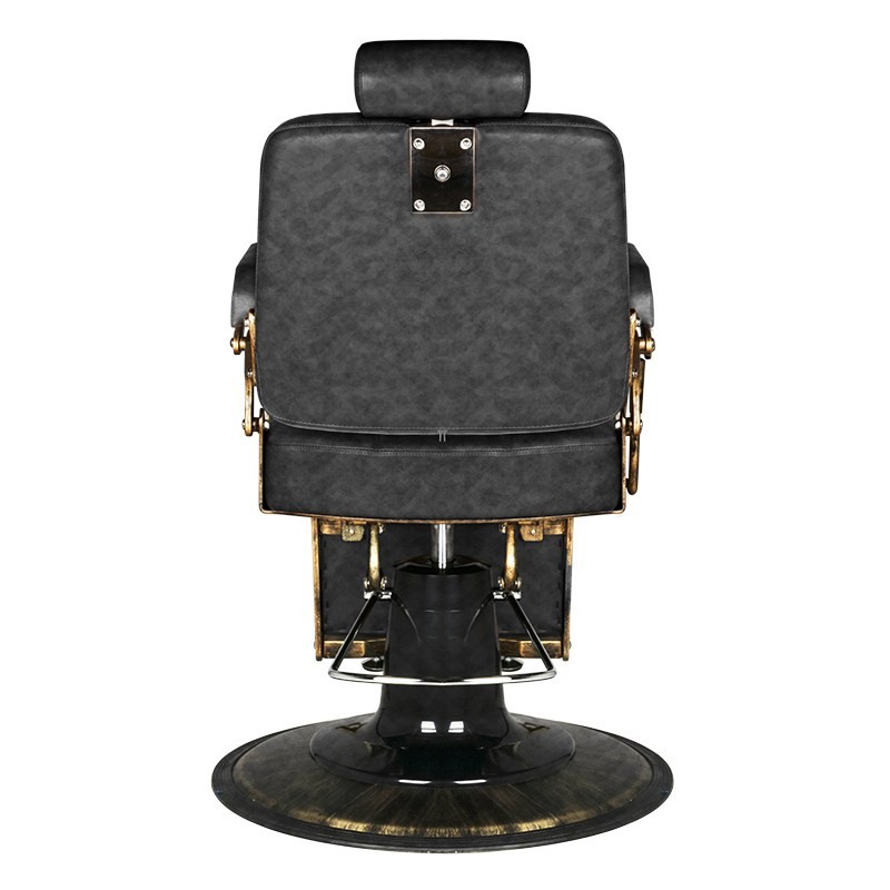 GABBIANO FOTEL BARBERSKI BOSS HD OLD LEATHER CZARNY -Fotele barberskie- 