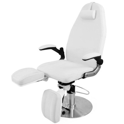 Biała hydrauliczna fotele podologiczny Zaffiro 713A