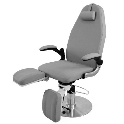 Szara hydrauliczna fotele podiatryczny Zaffiro 713A