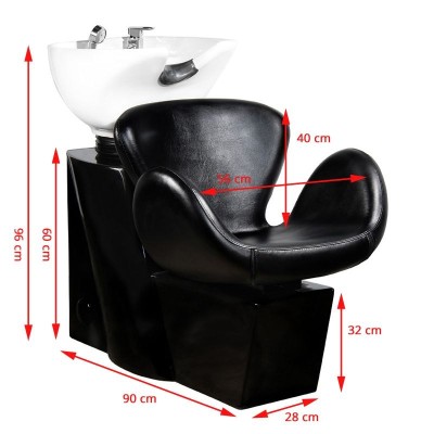 GABBIANO MYJNIA FRYZJERSKA AMSTERDAM CZARNA -Myjnie fryzjerskie- 