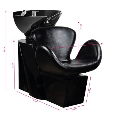 GABBIANO MYJNIA FRYZJERSKA AMSTERDAM CZARNA/CZARNA MISA -Myjnie fryzjerskie- 