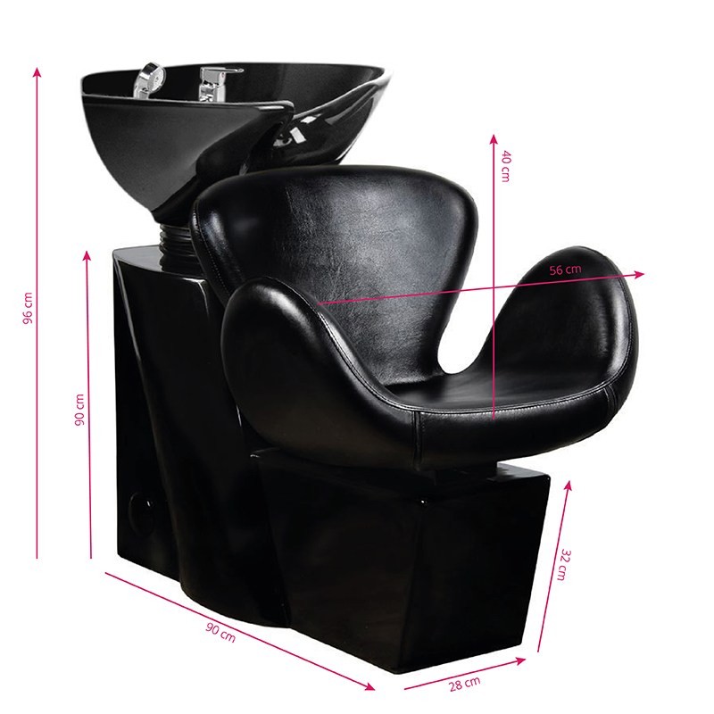 GABBIANO MYJNIA FRYZJERSKA AMSTERDAM CZARNA/CZARNA MISA -Myjnie fryzjerskie- 