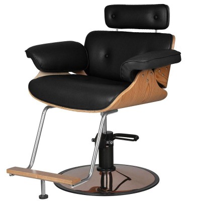 GABBIANO FOTEL FRYZJERSKI FLORENCJA Z REGULOWANYM ZAGŁÓWKIEM CZARNY -Fotele fryzjerskie- 