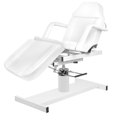 Biały hydrauliczny fotel z kołyską