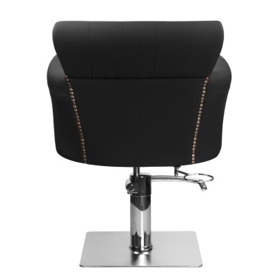 Black leather hydraulic barber chair