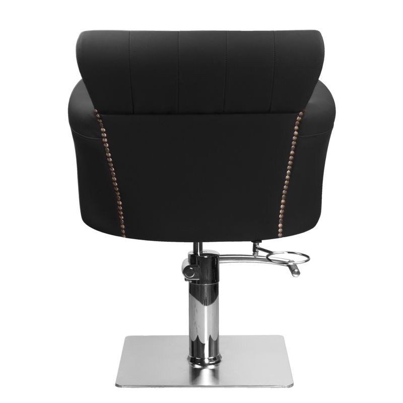 Black leather hydraulic barber chair