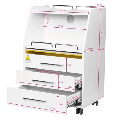 POMOCNIK PODOLOGICZNY 601 BIAŁY -Stoliki kosmetyczne- 