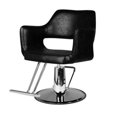 Czarny fotel fryzjerski Eversun Elite