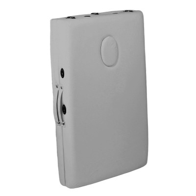 STÓŁ SKŁADANY DO MASAŻU ALUMINIOWY KOMFORT 2 SEGMENTOWY SZARY -Leżanki- 