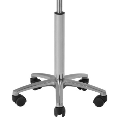 High black salon stool chrome