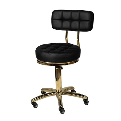 TABORET KOSMETYCZNY GOLD AM-961 CZARNY -Taborety kosmetyczne i hokery- 