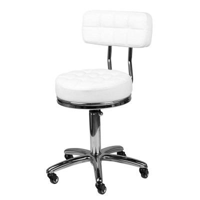 TABORET KOSMETYCZNY AM-877 BIAŁY -Taborety kosmetyczne i hokery- 