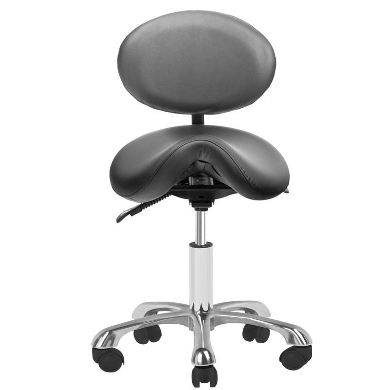 Black adjustable cosmetic stool casters