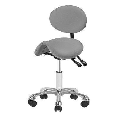 Gray adjustable cosmetic stool